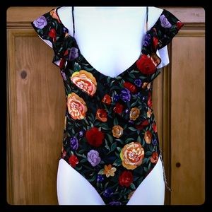 One piece off the shoulder swimsuit